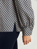 Блуза из тенселя с воротником-стойкой и разрезами по бокам POMPA арт.1148870id1390