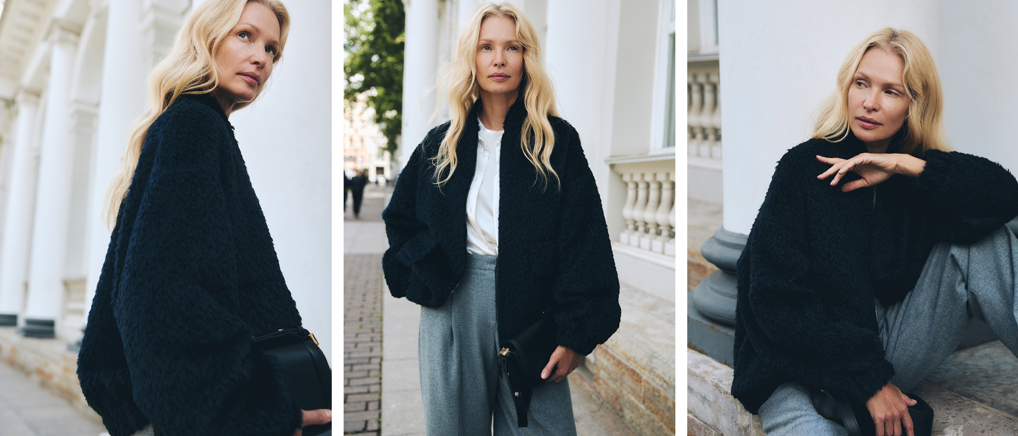 Пальто из альпака Pompa