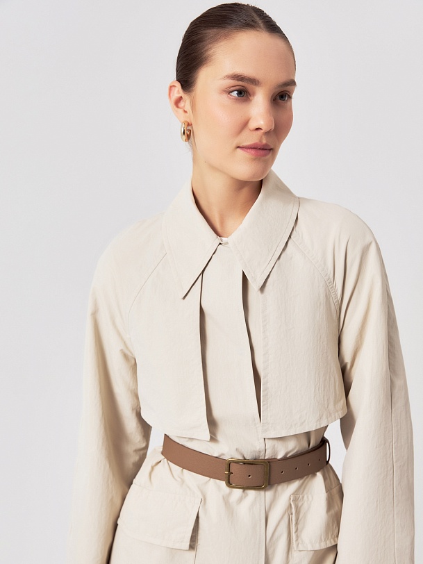 Непромокаемый плащ прямого силуэта