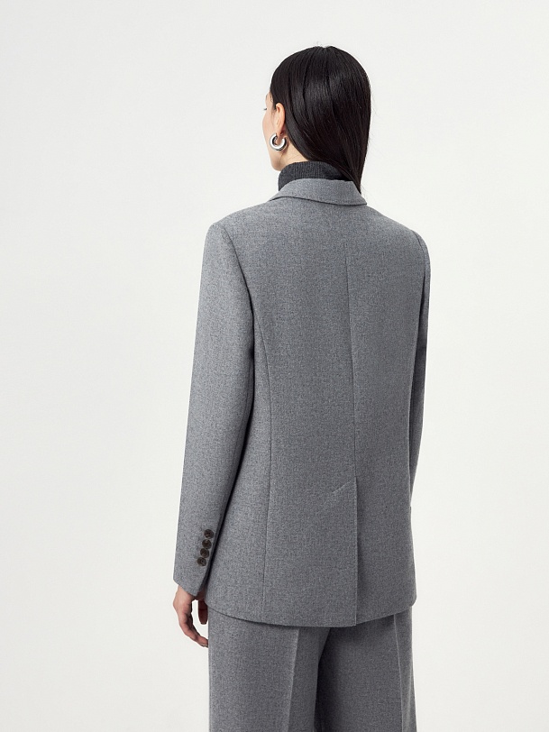 Жакет из костюмной ткани с шерстью