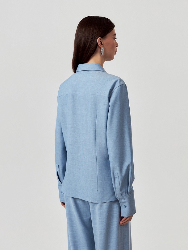 Рубашка из костюмной ткани