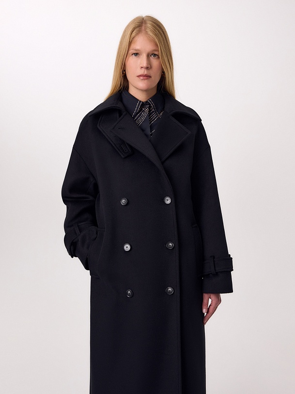 Утеплённое пальто из шерсти с подогревом